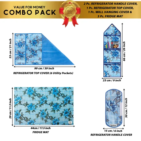 Appliances_Cover_Combo_Set_of_(1_Pc._Fridge_Top_Cover_+_2_Pcs._Fridge_Handle_Cover_+_3_Pcs._Fridge_Mat_+_1_Pc._Wall_Hanging_Storage_Organizer)