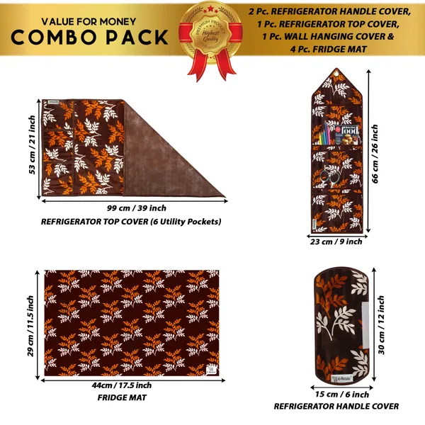 Appliances_Cover_Combo_Set_of_(1_Pc._Fridge_Top_Cover_+_2_Pcs._Fridge_Handle_Cover_+_4_Pcs._Fridge_Mat_+_1_Pc._Wall_Hanging_Storage_Organizer)