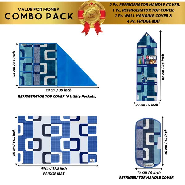 Appliances_Cover_Combo_Set_of_(1_Pc._Fridge_Top_Cover_+_2_Pcs._Fridge_Handle_Cover_+_4_Pcs._Fridge_Mat_+_1_Pc._Wall_Hanging_Storage_Organizer)