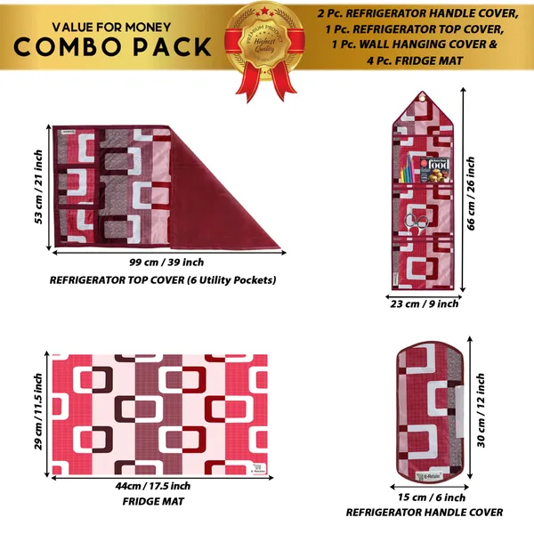 Appliances_Cover_Combo_Set_of_(1_Pc._Fridge_Top_Cover_+_2_Pcs._Fridge_Handle_Cover_+_4_Pcs._Fridge_Mat_+_1_Pc._Wall_Hanging_Storage_Organizer)