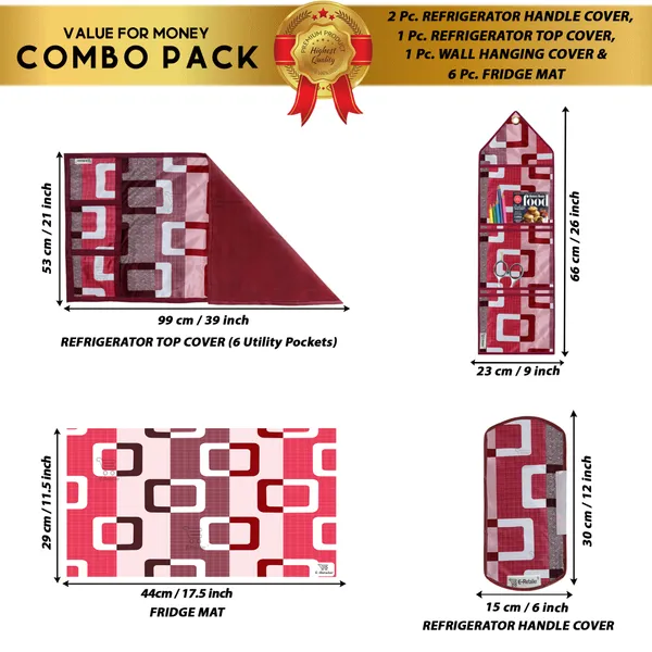 Appliances_Cover_Combo_Set_of_(1_Pc._Fridge_Top_Cover_+_2_Pcs._Fridge_Handle_Cover_+_6_Pcs._Fridge_Mat_+_1_Pc._Wall_Hanging_Storage_Organizer)