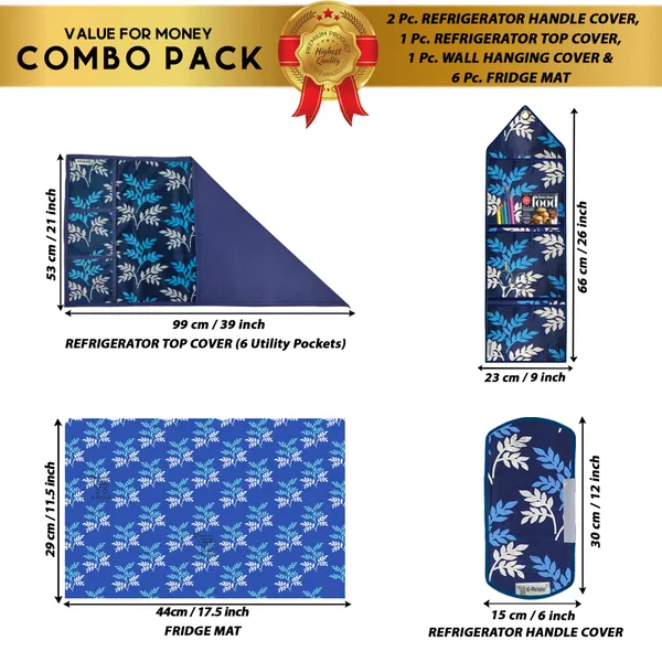 Appliances_Cover_Combo_Set_of_(1_Pc._Fridge_Top_Cover_+_2_Pcs._Fridge_Handle_Cover_+_6_Pcs._Fridge_Mat_+_1_Pc._Wall_Hanging_Storage_Organizer)