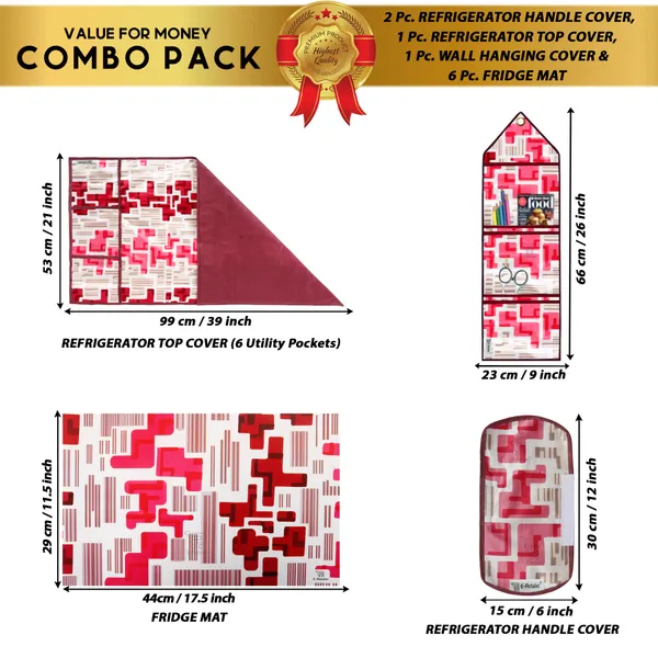 Appliances_Cover_Combo_Set_of_(1_Pc._Fridge_Top_Cover_+_2_Pcs._Fridge_Handle_Cover_+_6_Pcs._Fridge_Mat_+_1_Pc._Wall_Hanging_Storage_Organizer)