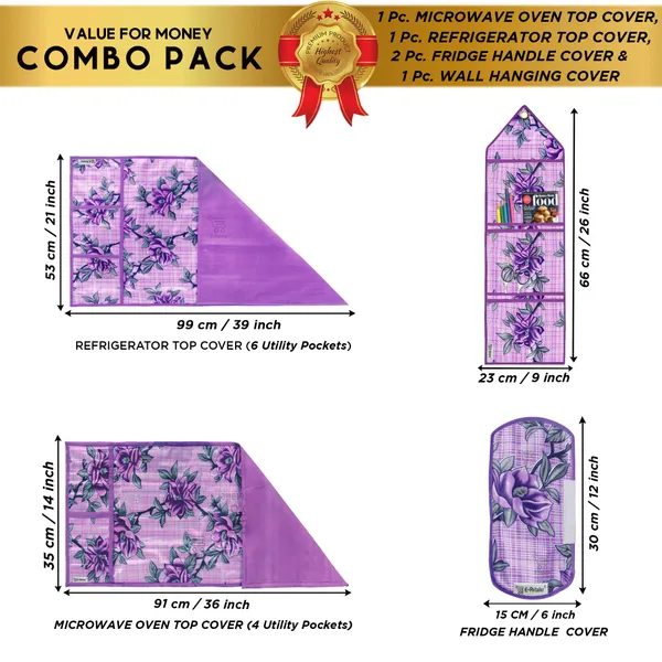 Appliances_Cover_Combo_Set_of_(1_Pc._Fridge_Top_Cover_+_2_Pcs._Fridge_Handle_Cover+_1_Pc._Microwave_Oven_Top_Cover_+_1_Pc._Wall_Hanging_Storage_Organizer)