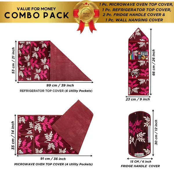 Appliances_Cover_Combo_Set_of_(1_Pc._Fridge_Top_Cover_+_2_Pcs._Fridge_Handle_Cover+_1_Pc._Microwave_Oven_Top_Cover_+_1_Pc._Wall_Hanging_Storage_Organizer)