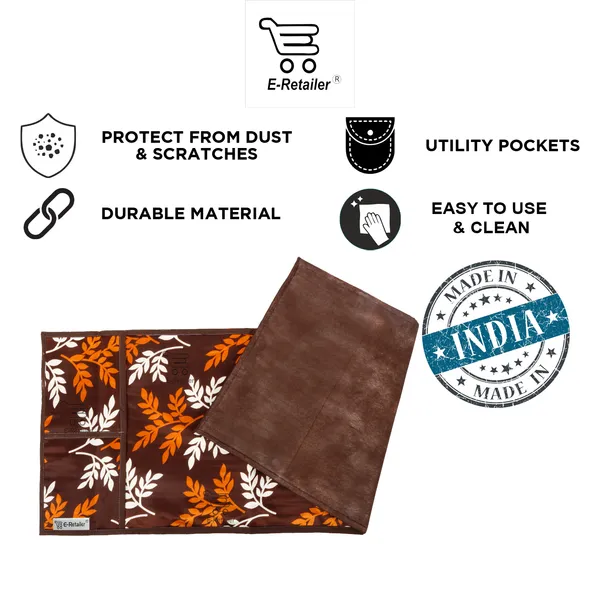 6_Pcs_Of_Cover_Appliances_Cover_Combo_Set_of_(1_Pc._Fridge_Top_Cover_+_2_Pcs._Fridge_Handle_Cover_+_1_Pc._Microwave_Oven_Cover_+_6_Pcs._Fridge_Mat_+_1_Pc._Wall_Hanging_Storage_Organizer)