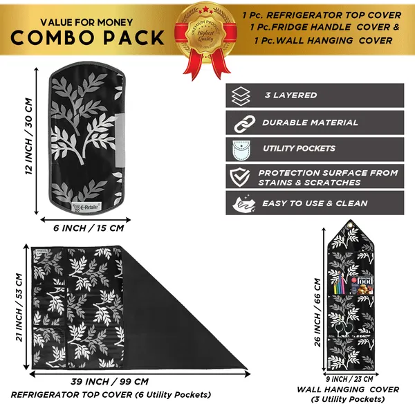 Appliances_Cover_Combo_Set_of_(1_Pc._Fridge_Top_Cover_+_1_Pc._Fridge_Handle_Cover_+_1_Pc._Wall_Hanging_Storage_Organizer)