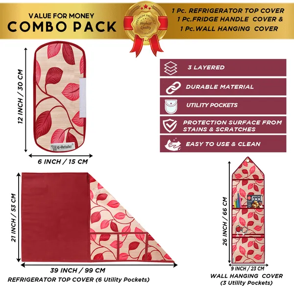 Appliances_Cover_Combo_Set_of_(1_Pc._Fridge_Top_Cover_+_1_Pc._Fridge_Handle_Cover_+_1_Pc._Wall_Hanging_Storage_Organizer)