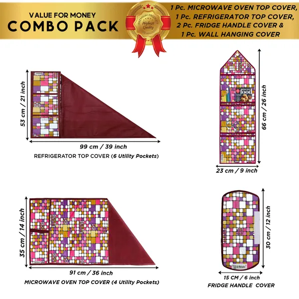 Appliances_Cover_Combo_Set_of_(1_Pc._Fridge_Top_Cover_+_2_Pcs._Fridge_Handle_Cover+_1_Pc._Microwave_Oven_Top_Cover_+_1_Pc._Wall_Hanging_Storage_Organizer)