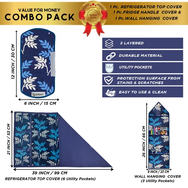 Appliances_Cover_Combo_Set_of_(1_Pc._Fridge_Top_Cover_+_1_Pc._Fridge_Handle_Cover_+_1_Pc._Wall_Hanging_Storage_Organizer)