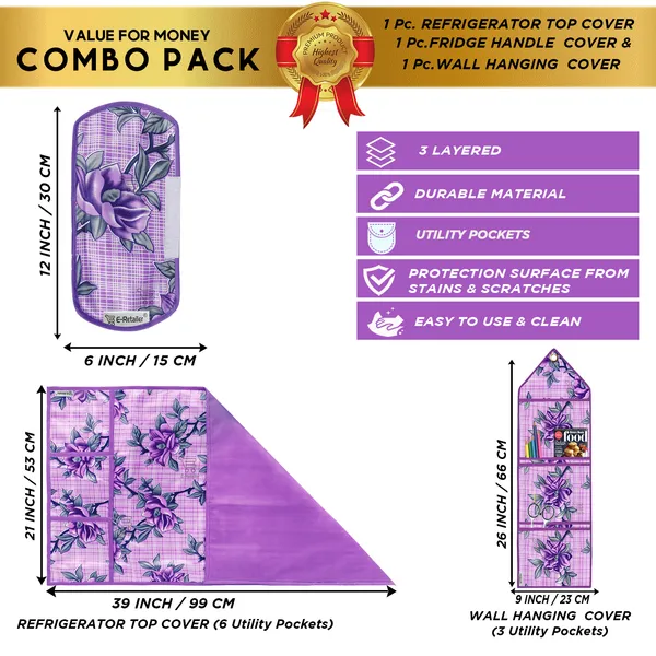 Appliances_Cover_Combo_Set_of_(1_Pc._Fridge_Top_Cover_+_1_Pc._Fridge_Handle_Cover_+_1_Pc._Wall_Hanging_Storage_Organizer)