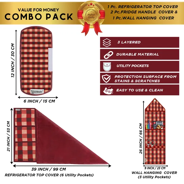 Appliances_Cover_Combo_Set_of_(1_Pc._Fridge_Top_Cover_+_2_Pcs._Fridge_Handle_Cover_+_1_Pc._Wall_Hanging_Storage_Organizer)