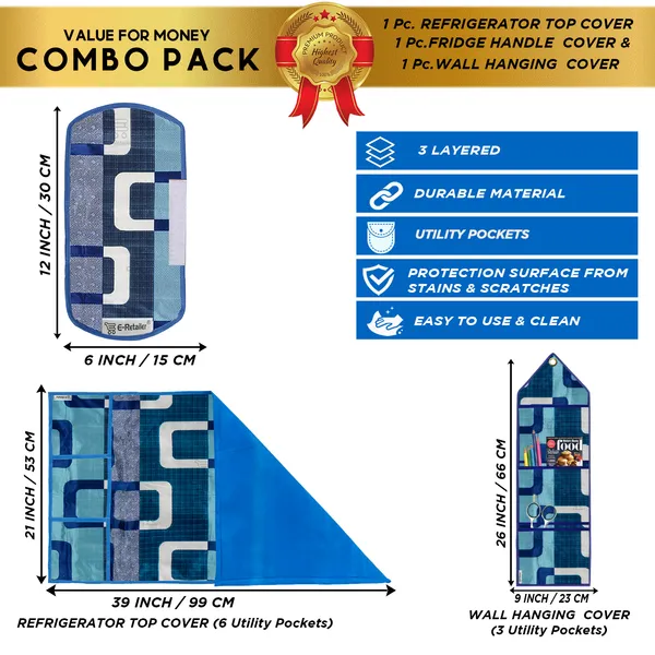 Appliances_Cover_Combo_Set_of_(1_Pc._Fridge_Top_Cover_+_1_Pc._Fridge_Handle_Cover_+_1_Pc._Wall_Hanging_Storage_Organizer)
