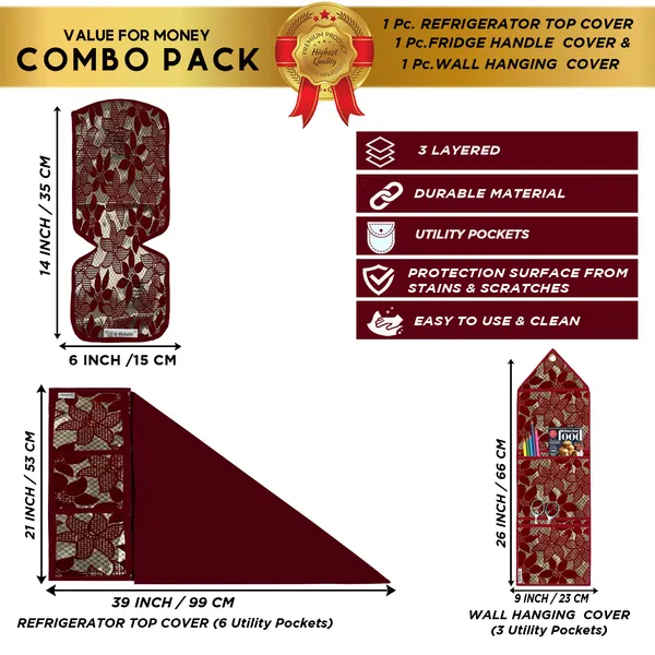 Appliances_Cover_Combo_Set_of_(1_Pc._Fridge_Top_Cover_+_1_Pc._Fridge_Handle_Cover_+_1_Pc._Wall_Hanging_Storage_Organizer)