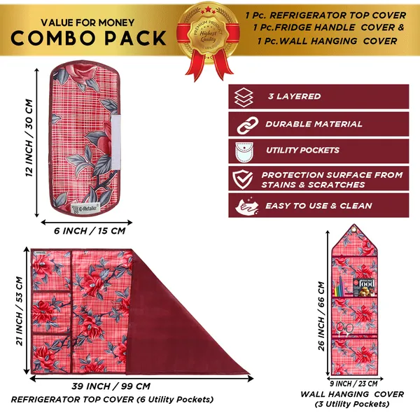 Appliances_Cover_Combo_Set_of_(1_Pc._Fridge_Top_Cover_+_1_Pc._Fridge_Handle_Cover_+_1_Pc._Wall_Hanging_Storage_Organizer)