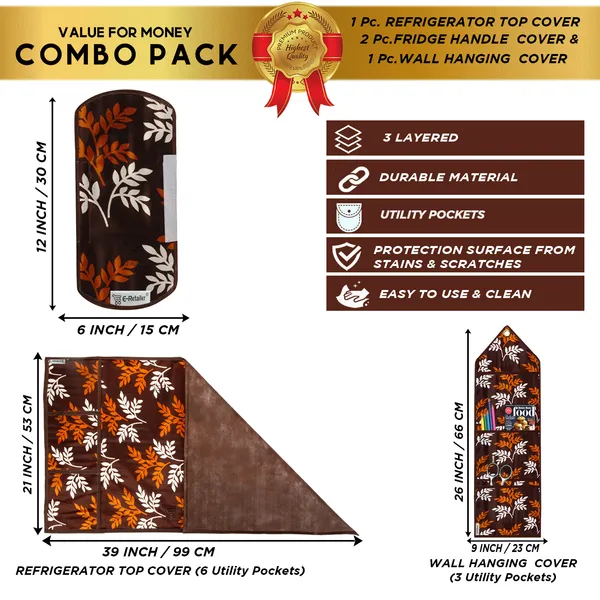 Appliances_Cover_Combo_Set_of_(1_Pc._Fridge_Top_Cover_+_2_Pcs._Fridge_Handle_Cover_+_1_Pc._Wall_Hanging_Storage_Organizer)