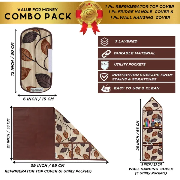 Appliances_Cover_Combo_Set_of_(1_Pc._Fridge_Top_Cover_+_1_Pc._Fridge_Handle_Cover_+_1_Pc._Wall_Hanging_Storage_Organizer)