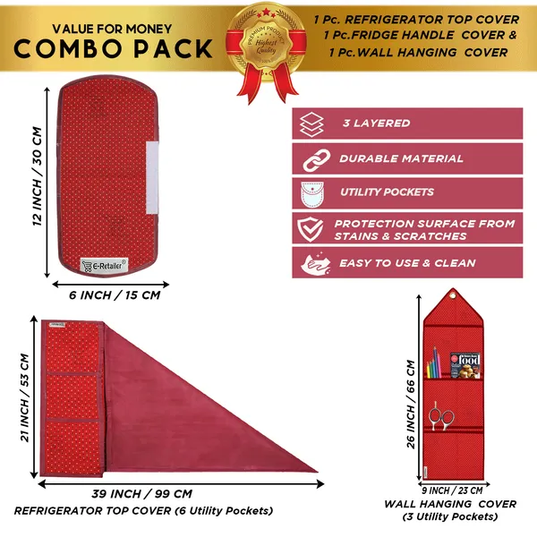 Appliances_Cover_Combo_Set_of_(1_Pc._Fridge_Top_Cover_+_1_Pc._Fridge_Handle_Cover_+_1_Pc._Wall_Hanging_Storage_Organizer)