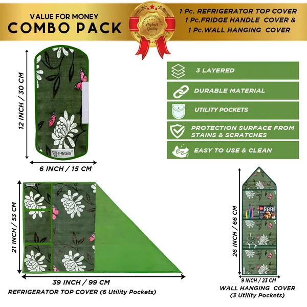 Appliances_Cover_Combo_Set_of_(1_Pc._Fridge_Top_Cover_+_1_Pc._Fridge_Handle_Cover_+_1_Pc._Wall_Hanging_Storage_Organizer)