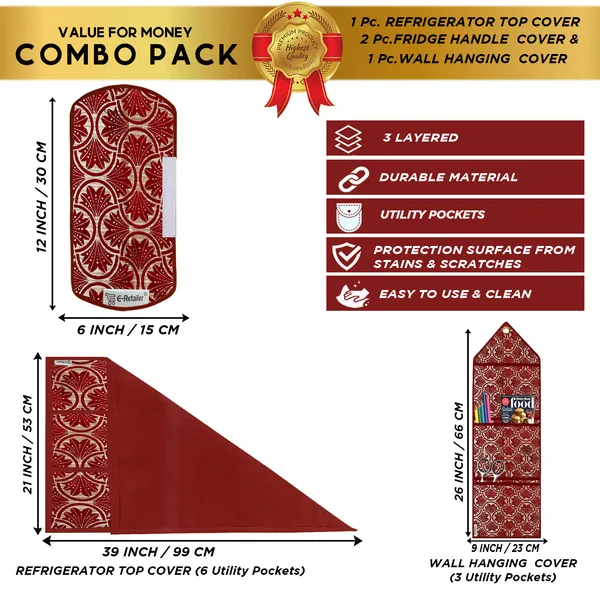 Appliances_Cover_Combo_Set_of_(1_Pc._Fridge_Top_Cover_+_2_Pcs._Fridge_Handle_Cover_+_1_Pc._Wall_Hanging_Storage_Organizer)