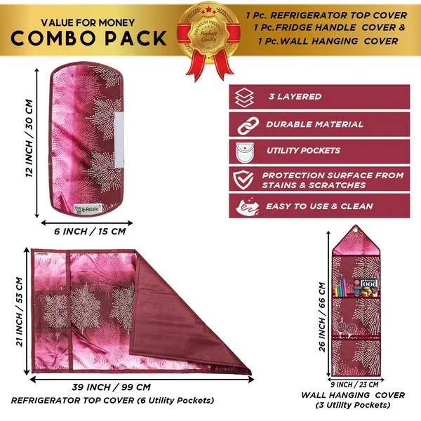Appliances_Cover_Combo_Set_of_(1_Pc._Fridge_Top_Cover_+_1_Pc._Fridge_Handle_Cover_+_1_Pc._Wall_Hanging_Storage_Organizer)