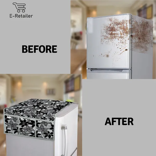 6_Pcs_Of_Cover_Appliances_Cover_Combo_Set_of_(1_Pc._Fridge_Top_Cover_+_1_Pc._Fridge_Handle_Cover_+_6_Pcs._Fridge_Mat_+_1_Pc._Wall_Hanging_Storage_Organizer)