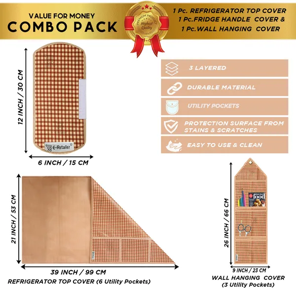 Appliances_Cover_Combo_Set_of_(1_Pc._Fridge_Top_Cover_+_1_Pc._Fridge_Handle_Cover_+_1_Pc._Wall_Hanging_Storage_Organizer)