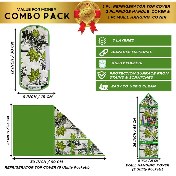 Appliances_Cover_Combo_Set_of_(1_Pc._Fridge_Top_Cover_+_2_Pcs._Fridge_Handle_Cover_+_1_Pc._Wall_Hanging_Storage_Organizer)