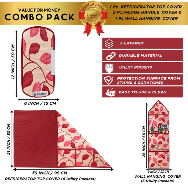 Appliances_Cover_Combo_Set_of_(1_Pc._Fridge_Top_Cover_+_2_Pcs._Fridge_Handle_Cover_+_1_Pc._Wall_Hanging_Storage_Organizer)