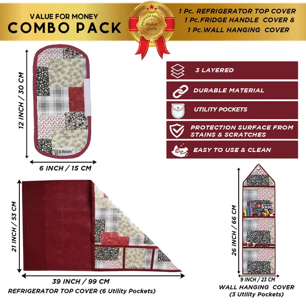 Appliances_Cover_Combo_Set_of_(1_Pc._Fridge_Top_Cover_+_2_Pcs._Fridge_Handle_Cover_+_1_Pc._Wall_Hanging_Storage_Organizer)