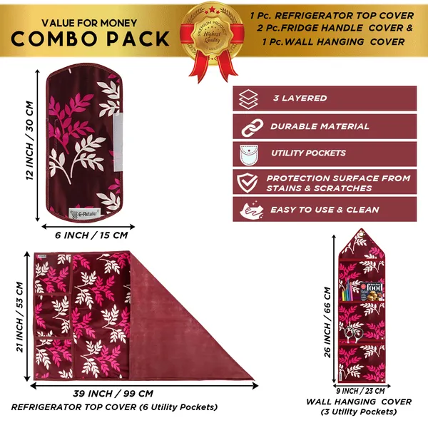 Appliances_Cover_Combo_Set_of_(1_Pc._Fridge_Top_Cover_+_2_Pcs._Fridge_Handle_Cover_+_1_Pc._Wall_Hanging_Storage_Organizer)