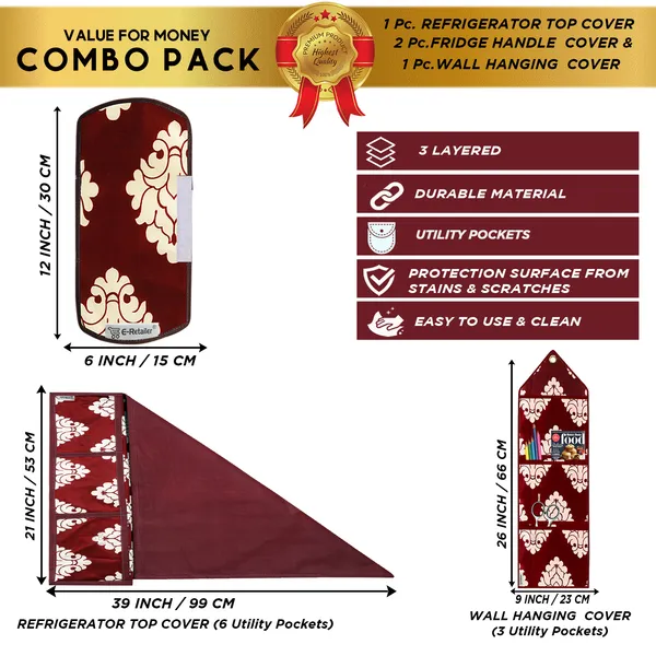 Appliances_Cover_Combo_Set_of_(1_Pc._Fridge_Top_Cover_+_2_Pcs._Fridge_Handle_Cover_+_1_Pc._Wall_Hanging_Storage_Organizer)