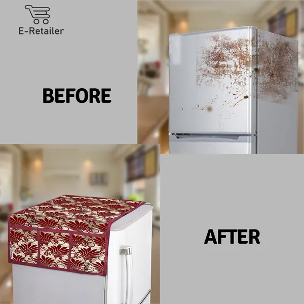 Appliances_Cover_Combo_Set_of_(1_Pc._Fridge_Top_Cover_+_1_Pc._Wall_Hanging_Storage_Organizer)