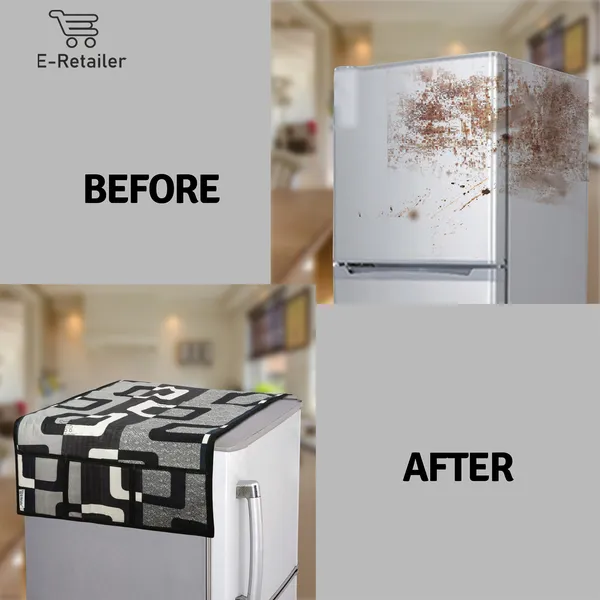 Appliances_Cover_Combo_Set_of_(1_Pc._Fridge_Top_Cover_+_1_Pc._Wall_Hanging_Storage_Organizer)