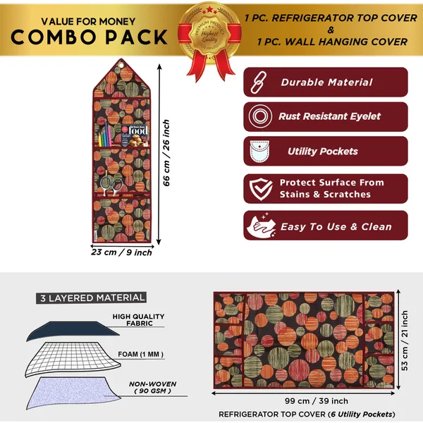 6_Pcs_Of_Cover_Appliance_Cover_Combo_Set_of_(1_Pc._Fridge_Top_Cover_+_6_Pcs._Fridge_Mat)
