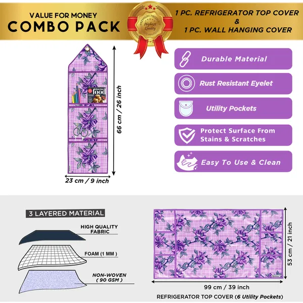 6_Pcs_Of_Cover_Appliance_Cover_Combo_Set_of_(1_Pc._Fridge_Top_Cover_+_6_Pcs._Fridge_Mat)
