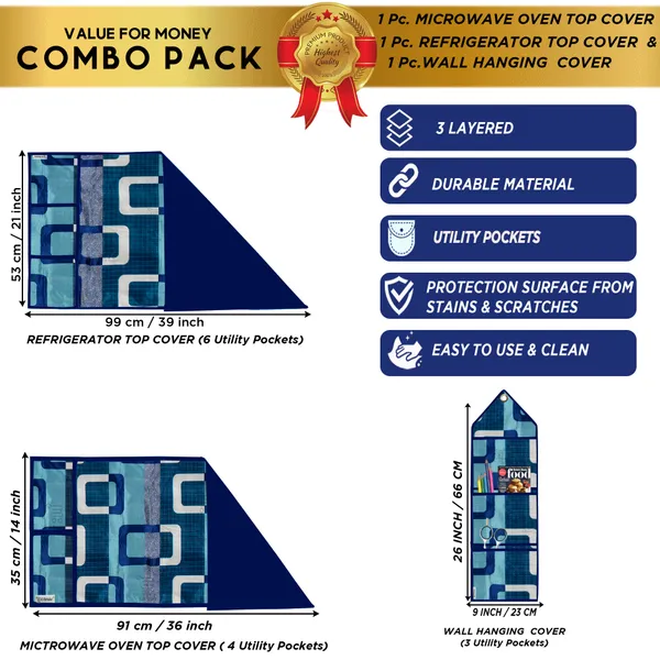 Appliances_Cover_Combo_Set_of_(1_Pc._Fridge_Top_Cover_+_1_Pc._Microwave_Oven_Top_Cover_+_1_Pc._Wall_Hanging_Storage_Organizer)