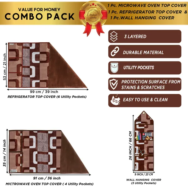 Appliances_Cover_Combo_Set_of_(1_Pc._Fridge_Top_Cover_+_1_Pc._Microwave_Oven_Top_Cover_+_1_Pc._Wall_Hanging_Storage_Organizer)