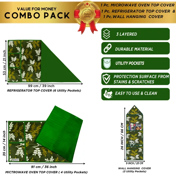 Appliances_Cover_Combo_Set_of_(1_Pc._Fridge_Top_Cover_+_1_Pc._Microwave_Oven_Top_Cover_+_1_Pc._Wall_Hanging_Storage_Organizer)