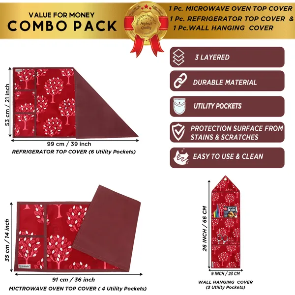 Appliances_Cover_Combo_Set_of_(1_Pc._Fridge_Top_Cover_+_1_Pc._Microwave_Oven_Top_Cover_+_1_Pc._Wall_Hanging_Storage_Organizer)