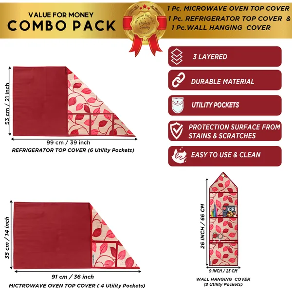 Appliances_Cover_Combo_Set_of_(1_Pc._Fridge_Top_Cover_+_1_Pc._Microwave_Oven_Top_Cover_+_1_Pc._Wall_Hanging_Storage_Organizer)