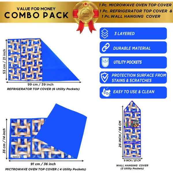 Appliances_Cover_Combo_Set_of_(1_Pc._Fridge_Top_Cover_+_1_Pc._Microwave_Oven_Top_Cover_+_1_Pc._Wall_Hanging_Storage_Organizer)