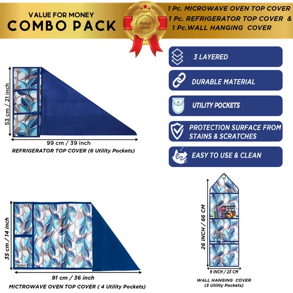 Appliances_Cover_Combo_Set_of_(1_Pc._Fridge_Top_Cover_+_1_Pc._Microwave_Oven_Top_Cover_+_1_Pc._Wall_Hanging_Storage_Organizer)