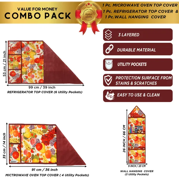 Appliances_Cover_Combo_Set_of_(1_Pc._Fridge_Top_Cover_+_1_Pc._Microwave_Oven_Top_Cover_+_1_Pc._Wall_Hanging_Storage_Organizer)