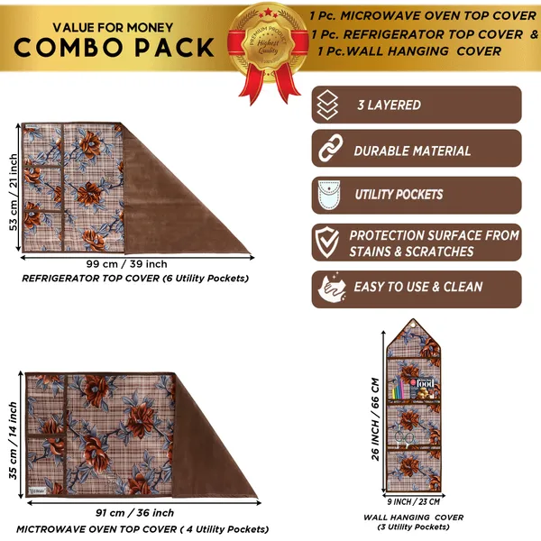 Appliances_Cover_Combo_Set_of_(1_Pc._Fridge_Top_Cover_+_1_Pc._Microwave_Oven_Top_Cover_+_1_Pc._Wall_Hanging_Storage_Organizer)