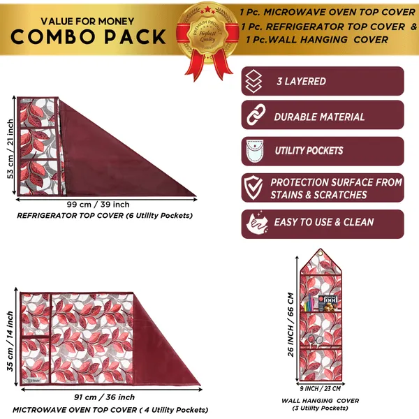 Appliances_Cover_Combo_Set_of_(1_Pc._Fridge_Top_Cover_+_1_Pc._Microwave_Oven_Top_Cover_+_1_Pc._Wall_Hanging_Storage_Organizer)