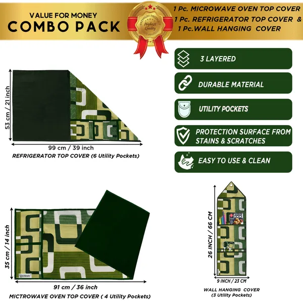 Appliances_Cover_Combo_Set_of_(1_Pc._Fridge_Top_Cover_+_1_Pc._Microwave_Oven_Top_Cover_+_1_Pc._Wall_Hanging_Storage_Organizer)