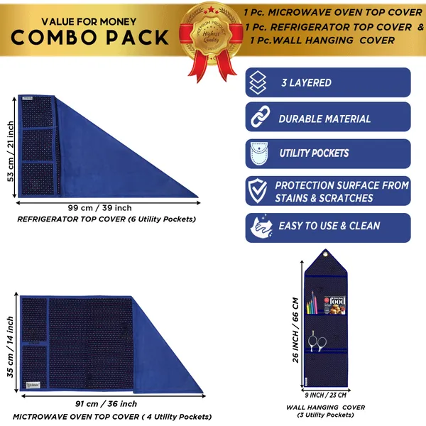 Appliances_Cover_Combo_Set_of_(1_Pc._Fridge_Top_Cover_+_1_Pc._Microwave_Oven_Top_Cover_+_1_Pc._Wall_Hanging_Storage_Organizer)