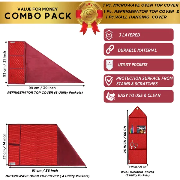 Appliances_Cover_Combo_Set_of_(1_Pc._Fridge_Top_Cover_+_1_Pc._Microwave_Oven_Top_Cover_+_1_Pc._Wall_Hanging_Storage_Organizer)
