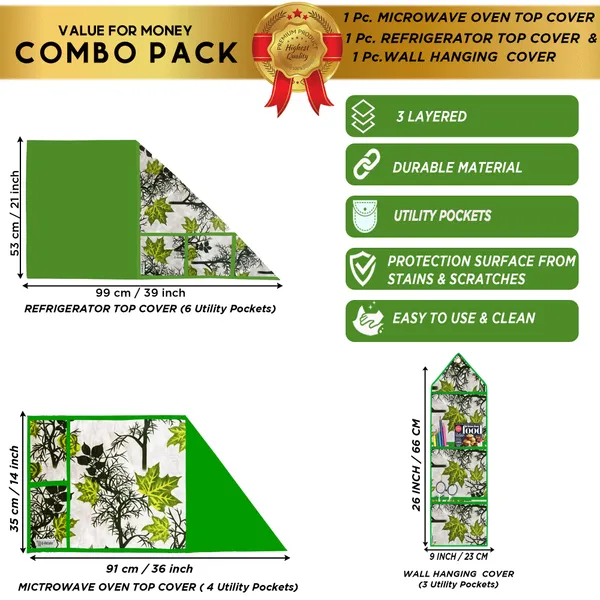 Appliances_Cover_Combo_Set_of_(1_Pc._Fridge_Top_Cover_+_1_Pc._Microwave_Oven_Top_Cover_+_1_Pc._Wall_Hanging_Storage_Organizer)